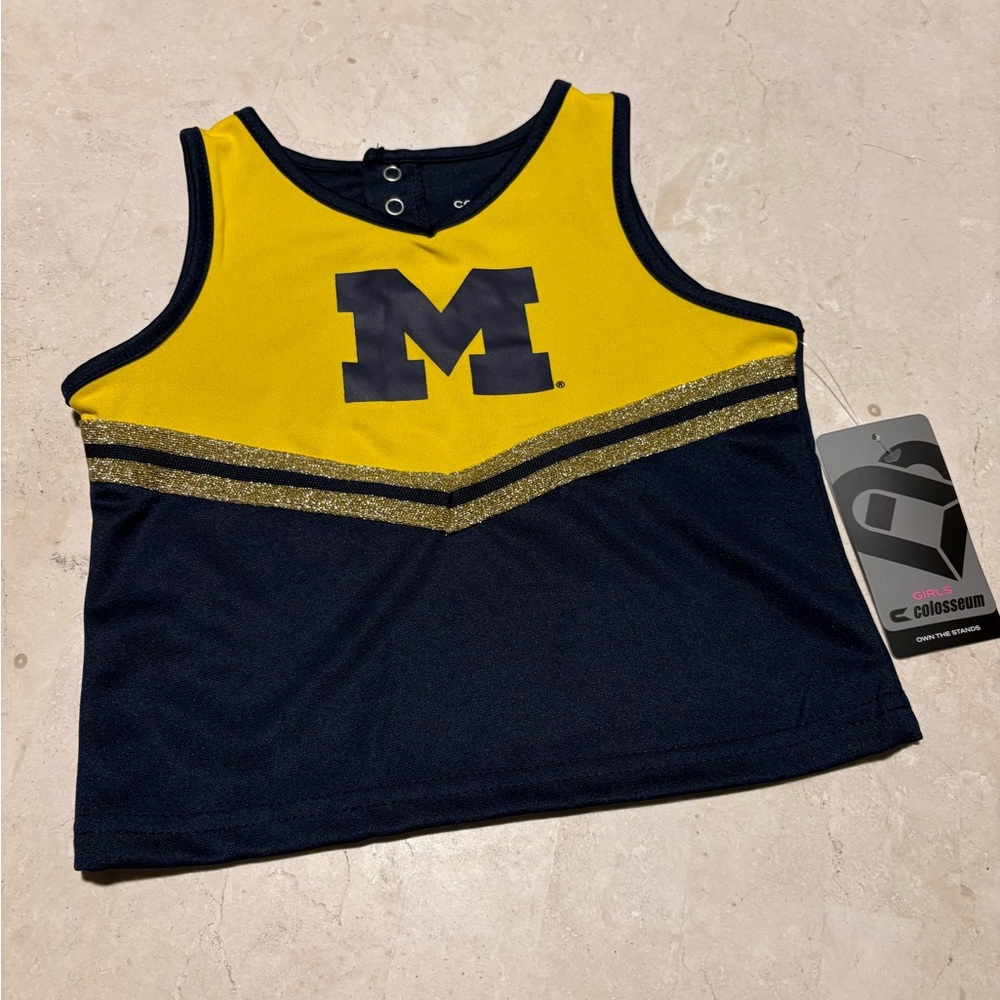 Colosseum Kids Tank Top in Yellow and Navy with Gold Accents